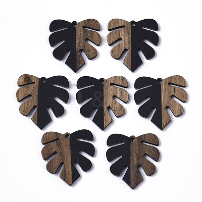 Resin & Walnut Wood Pendants X-RESI-S358-24J-1