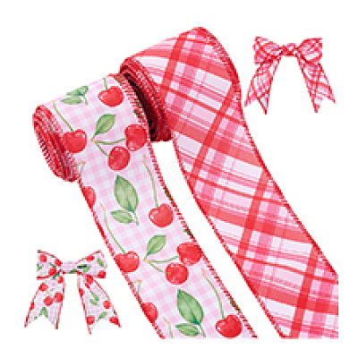 5 Yards Polyester Ribbon OCOR-WH0101-203-1