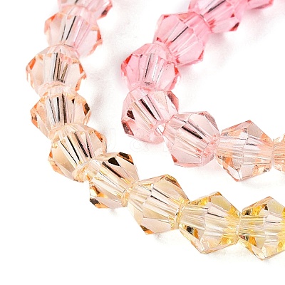 Gradient Color Baking Paint Glass Bead Strands LS-DGLA-A039-T4mm-A02-1