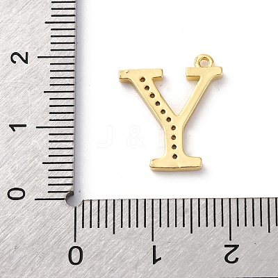 Rack Plating Brass Micro Pave Cubic Zirconia Pendant KK-H449-76G-14-1