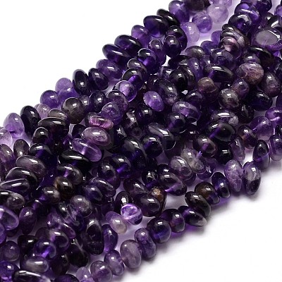 Natural Amethyst Chip Beads Strands X-G-E271-123-1