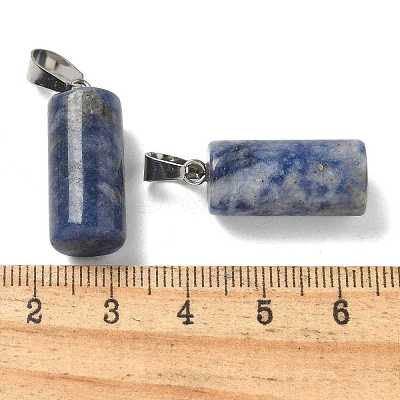 Natural Blue Spot Jasper Pendants G-B127-17P-03-1