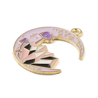 Tarot Style Alloy Eanaml Pendants PALLOY-S184-02G-B-1