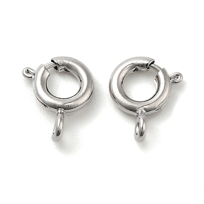 Brass Spring Ring Clasps X-KK-P249-08A-P-1