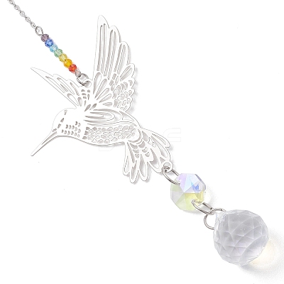 Glass Teardrop Hanging Suncatchers HJEW-JM04654-01-1