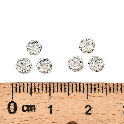 Flower Brass Crystal Rhinestone Bead Spacers RB-D302-S-1