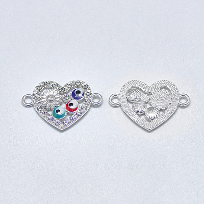 Silver Color Plated Alloy Links ENAM-S117-17-1
