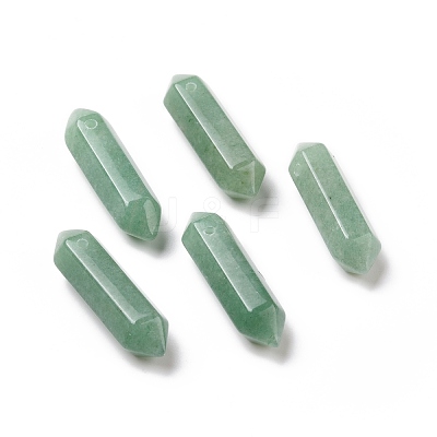 Natural Green Aventurine Double Terminal Pointed Pendants G-C007-02B-04-1