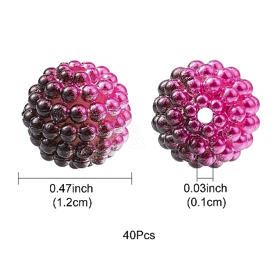 Imitation Pearl Acrylic Beads OACR-FS0001-42H-1