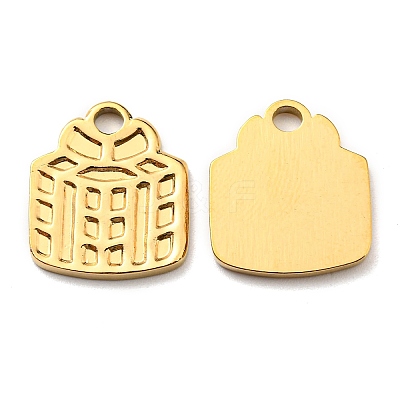 Ion Plating(IP) 304 Stainless Steel Charms STAS-Q248-05G-1