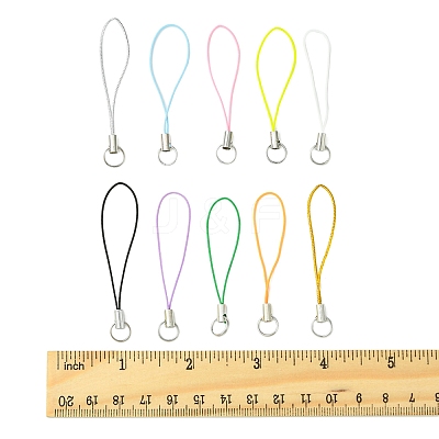 100Pcs Polyester Cord Mobile Straps MOBA-FS0001-02I-1