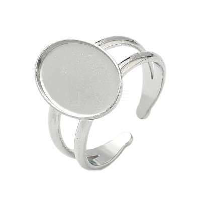 304 Stainless Steel Cuff Rings Components STAS-Z138-02P-02-1
