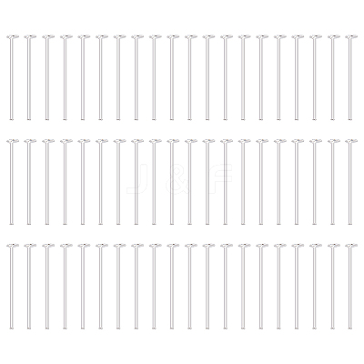 60Pcs 925 Sterling Silver Flat Head Pins STER-BC0002-17C-1