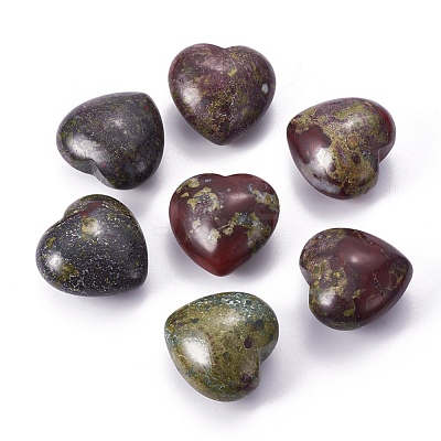 Natural Dragon Blood Heart Love Stone G-I219-03-1