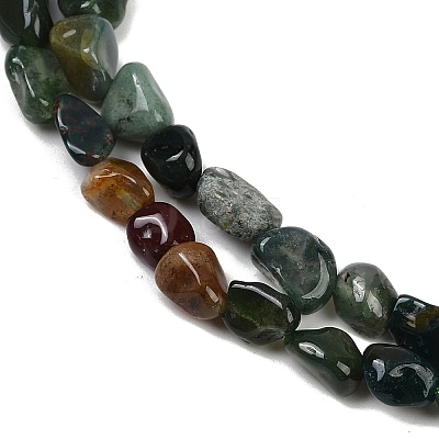 Natural Indian Agate Beads Strands G-Q060-D08-02-1