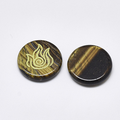 Natural Tiger Eye Cabochons G-T122-37E-1