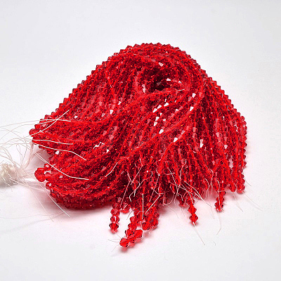Imitate Austrian Crystal Bicone Glass Beads Strands GLAA-F029-4x4mm-14-1