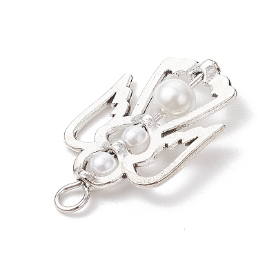 Glass Pearl Pendants PALLOY-JF04044-1