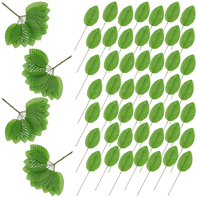 200Pcs Silk Cloth Artificial Leafs AJEW-CN0004-07A-1