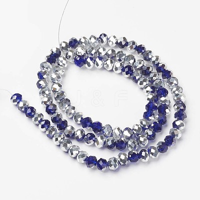 Electroplate Transparent Glass Beads Strands EGLA-A034-T4mm-M09-1
