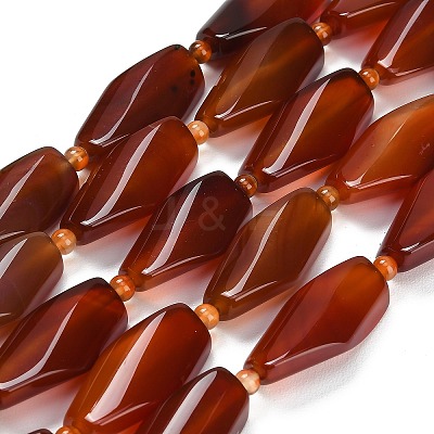 Natural Carnelian Beads Strands G-B178-S01-01-1