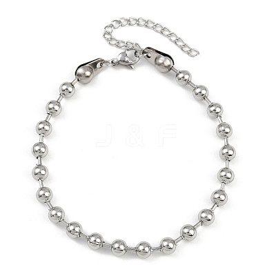 4Pcs 304 Stainless Steel Chain Bracelets & Cuff Bangles Sets for Women Men BJEW-F505-02P-1