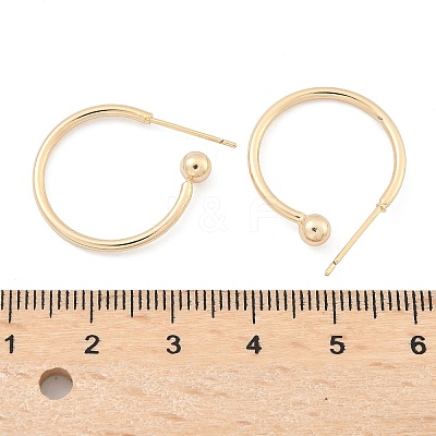 Brass Stud Earrings EJEW-L245-001LG-1