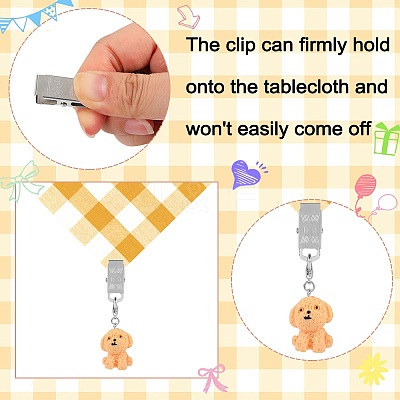 8Pcs Dog Resin Tablecloth Weights HJEW-SW00128-15-1