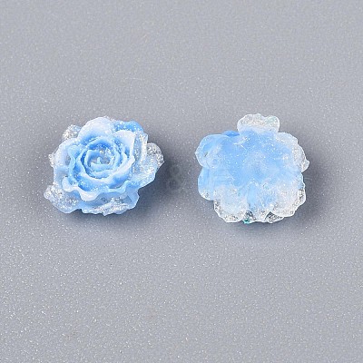 Luminous Flower Resin Cabochons CRES-T025-10F-1