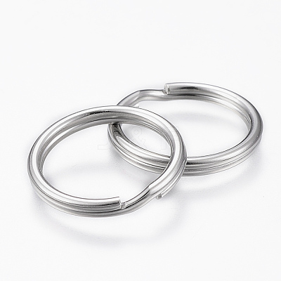 Tarnish Resistant 304 Stainless Steel Split Key Rings STAS-P178-1.5x30mm-P-1
