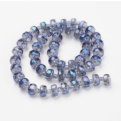 Electroplate Glass Beads Strands EGLA-J146-FR8mm-B01-1