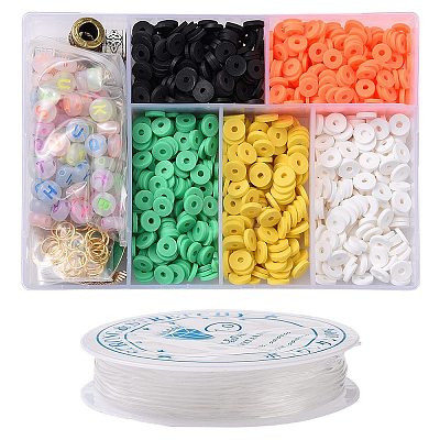 DIY Saint Patrick's Day Polymer Clay Beads Bracelet Making kit DIY-TZ0001-11-1