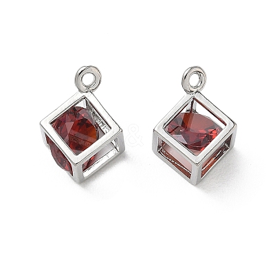 Brass Micro Pave Cubic Zirconia Pendants KK-A299-23P-05-1