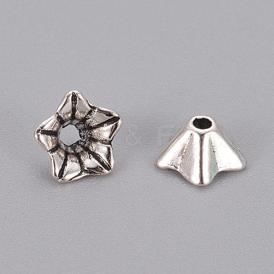 Tibetan Style Alloy Bead Caps K08T9042-1