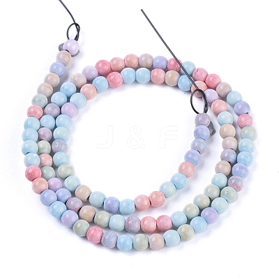 Natural Rainbow Alashan Agate Beads Strands G-G806-04-4mm-1