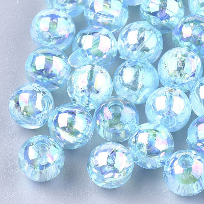 Transparent Plastic Beads OACR-S026-6mm-09-1