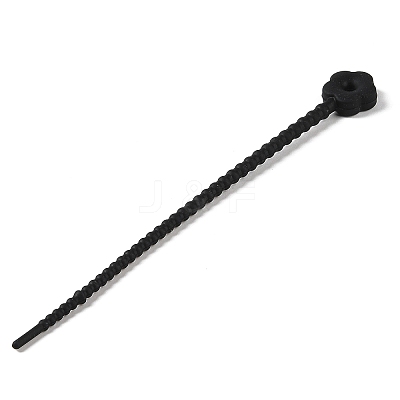 Flower Shape Silicone Cable Zip Ties AJEW-C034-01E-1