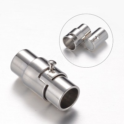 Brass Locking Tube Magnetic Clasps LS-MC077-1
