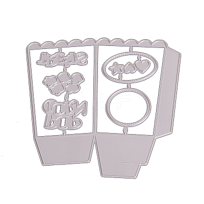 Pop Corn Box Frame Carbon Steel Cutting Dies Stencils DIY-F036-30-1