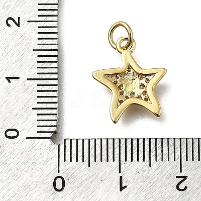 Brass Micro Pave Cubic Zirconia Charms X-KK-C090-25G-1