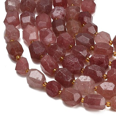 Natural Strawberry Quartz Beads Strands GG-CBA93B2-A01-01-1
