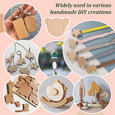 1 Set Unfinished Wooden Chips WOOD-OC0003-98A-1