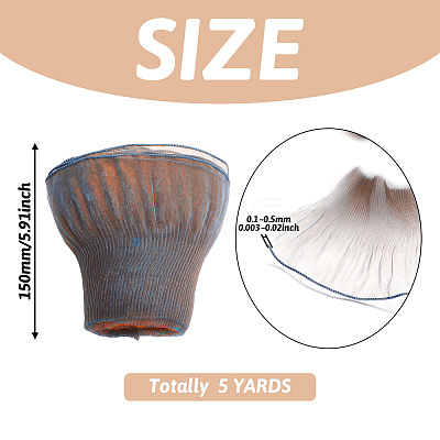 5 Yards Polyester Ruffled Ribbon OCOR-TA0001-60A-1