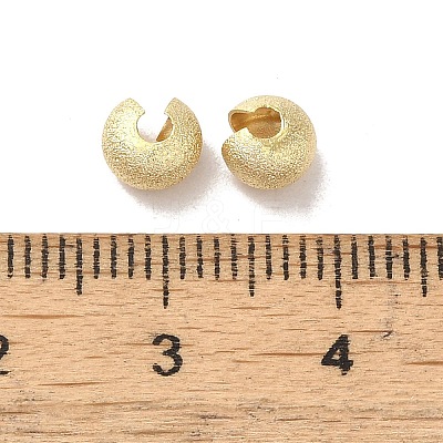 Brass Crimp Beads Covers FIND-Z039-07C-G-1