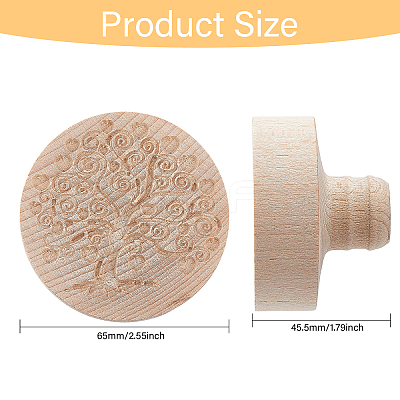 Beech Wood Cookie Molds AJEW-WH0083-45B-1