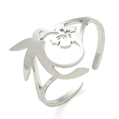 304 Stainless Steel Open Rings RJEW-S237-01P-1