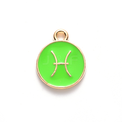 Alloy Enamel Pendants X-ENAM-S124-01A-06H-1