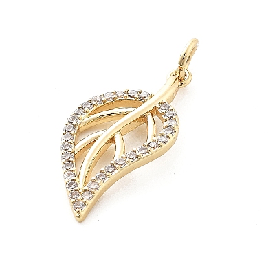 Brass Micro Pave Cubic Zirconia Pendants KK-Q029-02E-G-1