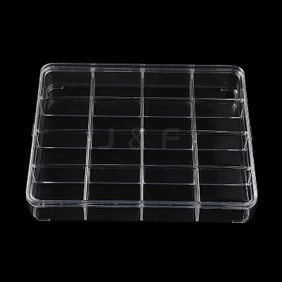 16 Grids Plastic Bead Containers with Cover CON-K002-03C-1