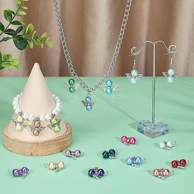 48Pcs 24 Styles Glass & Alloy Pendants PALLOY-GO00053-1